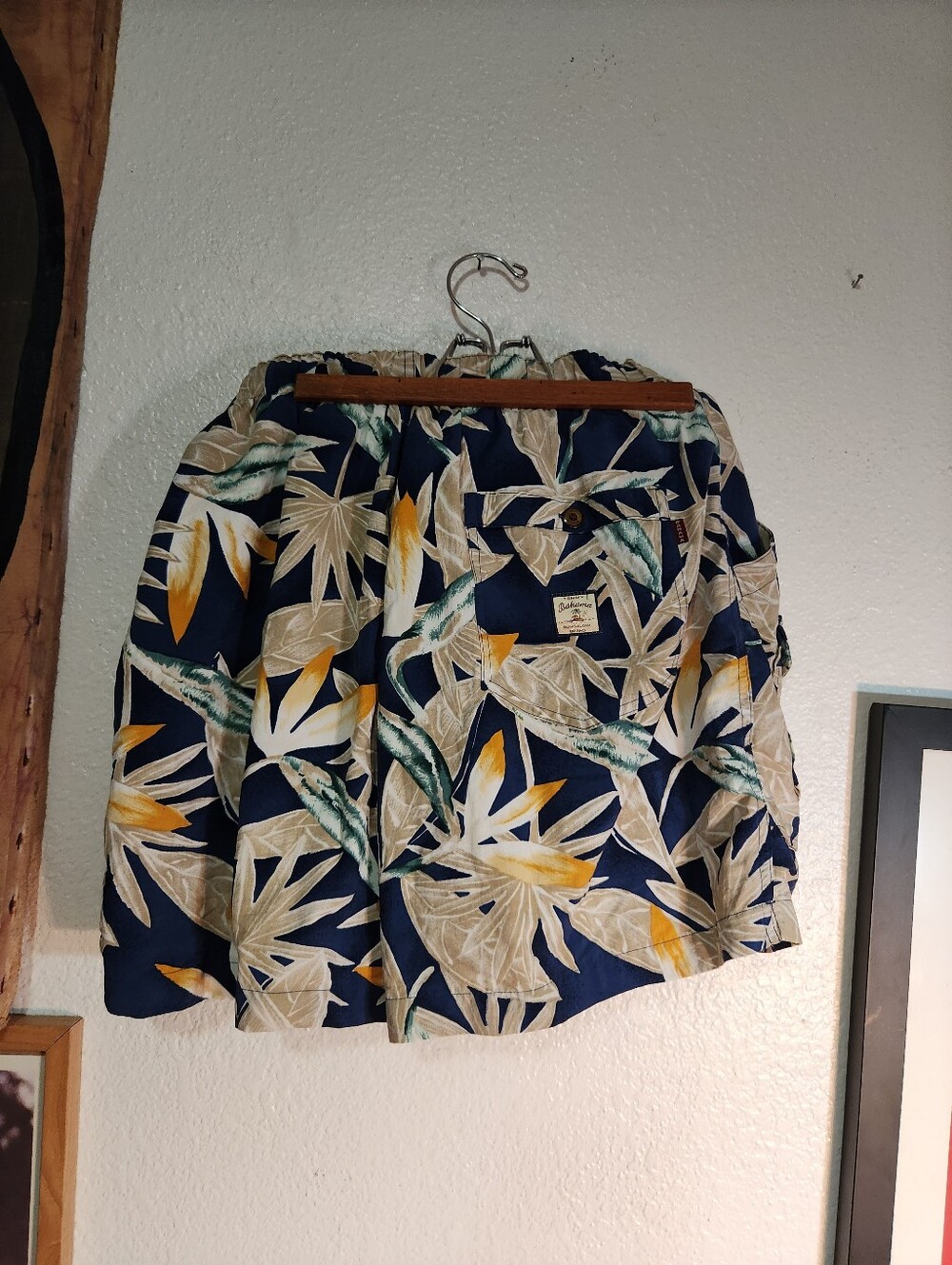 Tommy Bahama Vintage Navy Tropical Print Bermuda Shorts